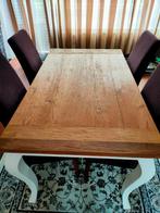 Eethoek (teak )160x90 met stoelen, Huis en Inrichting, Complete eetkamers, Ophalen, Gebruikt, Teak, 4 tot 6 stoelen