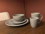 Servies Oslo Blokker - Grijs - Compleet, Ophalen, Zo goed als nieuw, Effen, Aardewerk