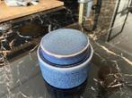 Opbergpot pot met deksel donkerblauw, Ophalen, Zo goed als nieuw, Rond