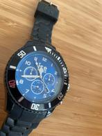Ice Watch Zwart Blauw Herenhorloge, Overige merken, Kunststof, Gebruikt, Polshorloge