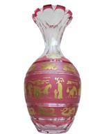 Roserouge kristal Val Saint Lambert met Chinoise goudopleg, Ophalen