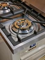 🔥Luxe Fornuis Boretti 90 cm crème + messing 300 °C oven, 60 cm of meer, 5 kookzones of meer, Vrijstaand, 90 tot 95 cm