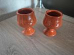 2 terracotta glaasjes, Ophalen of Verzenden, Zo goed als nieuw, Borrel- of Shotglas