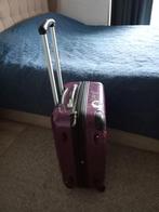 Paarse Reiskoffer met Wieltjes, Sieraden, Tassen en Uiterlijk, Koffers, 60 tot 70 cm, Uitschuifbare handgreep, Gebruikt, Hard kunststof