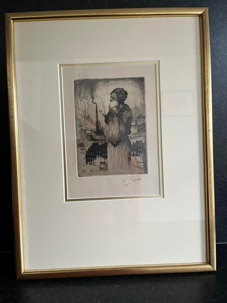 3x Kurt Peiser, Antiek en Kunst, Kunst | Etsen en Gravures, Ophalen of Verzenden
