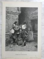 Gravure:  R. Armenise: Liebeswerben,  32x23 cm., 1894, mooi!, Antiek en Kunst, Ophalen of Verzenden
