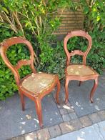 gratis af te halen 2 biedermeier stoelen, Antiek en Kunst, Antiek | Meubels | Stoelen en Banken, Ophalen