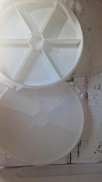 Tupperware Verdeelschalen met deksels - 2 stuks, Ophalen of Verzenden, Gebruikt, Wit, Schaal