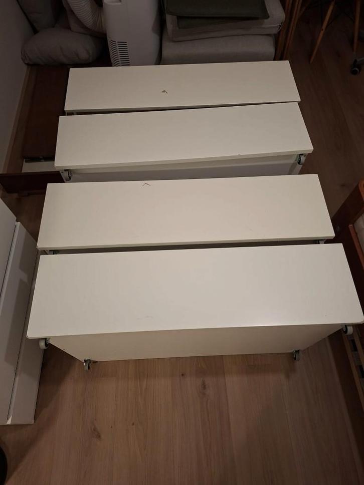 IKEA MALM Bedlade, Huis en Inrichting, Slaapkamer | Bedden, Gebruikt, Eenpersoons, Overige maten, Overige maten, Hout, Wit, Ophalen