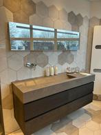 Badkamermeubel Zwevend Dekker Showroommodel met Spiegel, Ophalen, 150 tot 200 cm, Zo goed als nieuw, Minder dan 100 cm