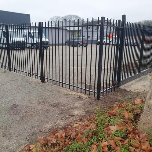 44 meter spijlenhekwerk nieuw, compleet 1.5 meter hoog Zwart, Tuin en Terras, Tuinhekken en Hekwerk, Nieuw, Spijlenhekwerk, IJzer