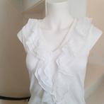 Wit 36 S mouwloos blousje blouse H&M roezels witte, Kleding | Dames, H&M, Wit, Ophalen of Verzenden, Maat 36 (S)