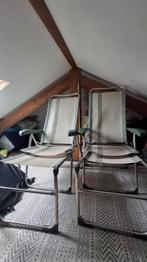 2x Crespo stoel + voetensteun, Caravans en Kamperen, Kampeermeubelen, Ophalen, Campingstoel
