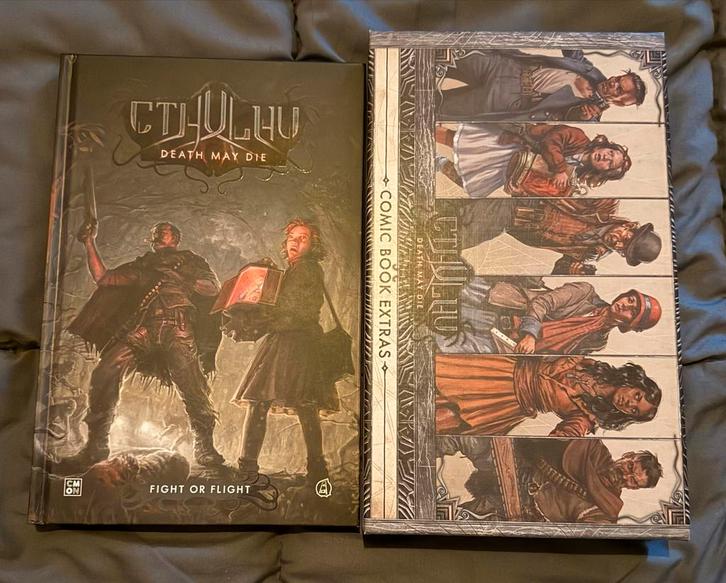 Cthulhu Death May Die Comic + Extras, Hobby en Vrije tijd, Gezelschapsspellen | Bordspellen, Zo goed als nieuw, Een of twee spelers