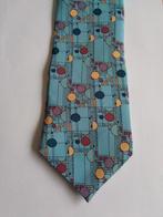 Vintage stropdas "Confetti" Frank Lloyd Wright, Verzenden, Zo goed als nieuw, Blauw, Met patroon