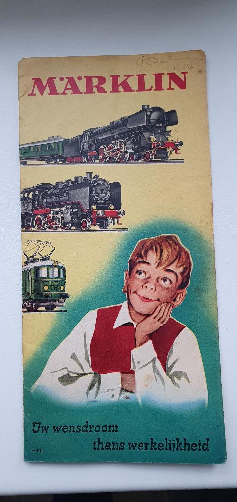 Märklin folder uit 1957. Uw wensdroom thans werkelijkheid., Hobby en Vrije tijd, Modeltreinen | H0, Wisselstroom, Gebruikt, Overige typen