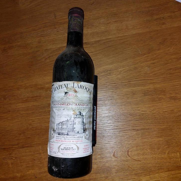 Chateau Laroque Saint Emilion Grand Cru 1973, Verzamelen, Wijnen, Gebruikt, Rode wijn, Frankrijk, Vol, Ophalen of Verzenden
