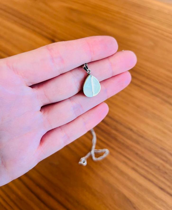 Zilveren ketting 925 zilver met bedel yin yang, Sieraden, Tassen en Uiterlijk, Kettingen, Zo goed als nieuw, Zilver, Ophalen of Verzenden