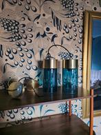 Twee hanglampen, Art deco, Ophalen of Verzenden, Zo goed als nieuw, Glas