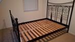 Metalen 2-persoons Noresund bed (Ikea). 140 x 200 cm., Ophalen, Zwart, Tweepersoons, 140 cm