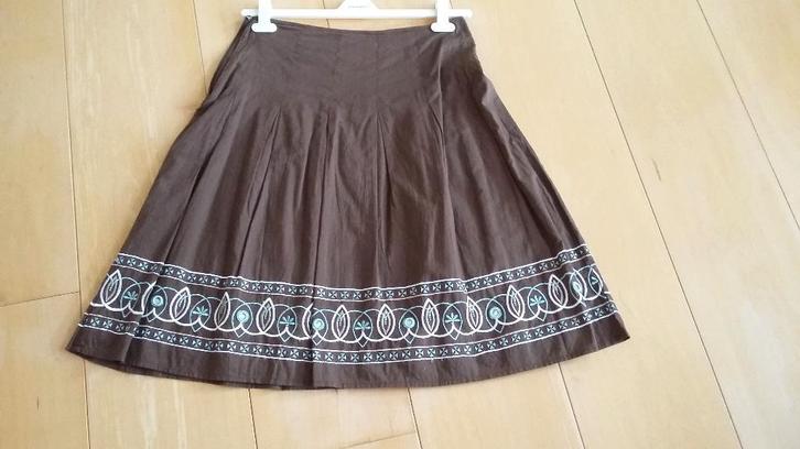 Rok, Kleding | Dames, Rokken, Zo goed als nieuw, Maat 36 (S), Bruin, Boven de knie, Ophalen of Verzenden