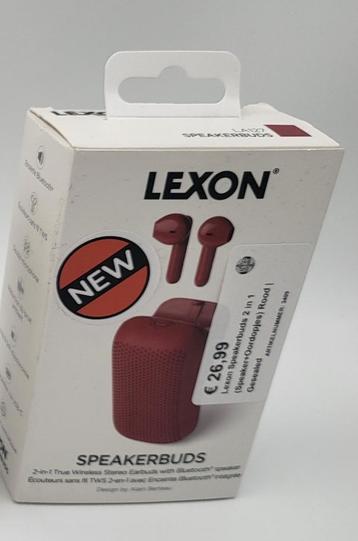 Lexon Speakerbuds 2 in 1 (Speaker+Oordopjes) Rood | Gesealed beschikbaar voor biedingen