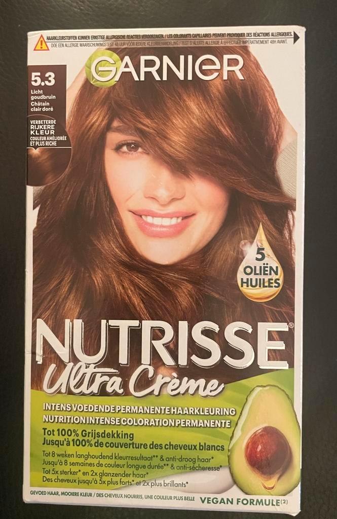 Garnier Nutrisse 5.3 Licht Goudbruin Haarverf, Sieraden, Tassen en Uiterlijk, Uiterlijk | Haarverzorging, Nieuw, Ophalen of Verzenden