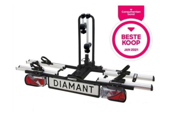 Pro-User Diamant fietsendrager + Gratis opberghoes, Auto diversen, Fietsendragers, Nieuw, Trekhaakdrager, 2 fietsen, Elektrische fiets