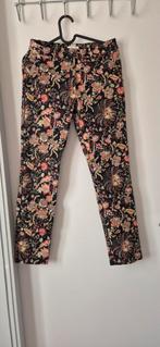 Floral print broek zgan maat 36, H&M, Zwart, Ophalen of Verzenden, Zo goed als nieuw