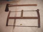 Oud antiek handzaag zaag 80 cm + bijl hakbijl 1koop man-cave, Antiek en Kunst, Antiek | Gereedschap en Instrumenten, Ophalen