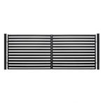 Moderne inrijpoort 'Lara' compleet en in 2 kleuren, Tuin en Terras, Tuinhekken en Hekwerk, Met poort, Nieuw, IJzer, Spijlenhekwerk