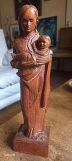 Houten Maria beeldje., Antiek en Kunst, Antiek | Religie, Ophalen of Verzenden