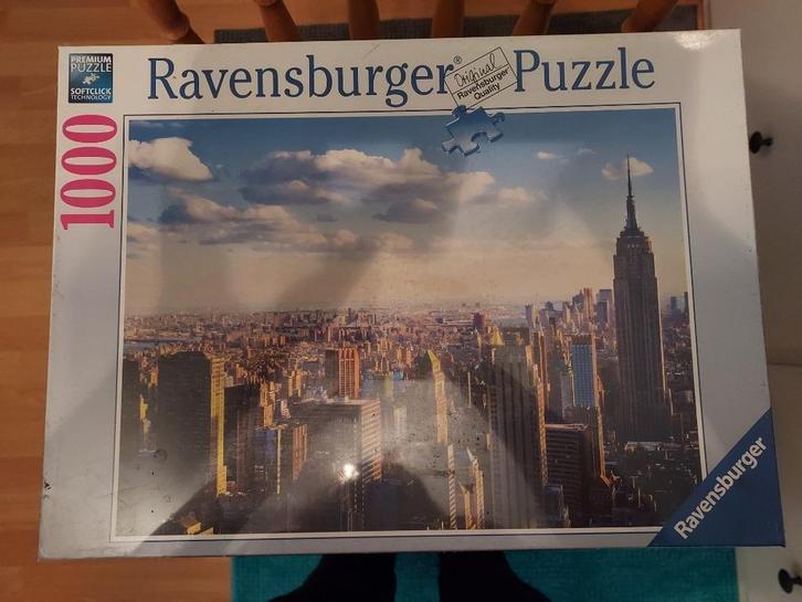 Ravensburger puzzel Manhattan in de ochtend, Hobby en Vrije tijd, Denksport en Puzzels, Zo goed als nieuw, Legpuzzel, 500 t/m 1500 stukjes