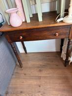Mooie oude tafel met lade, Ophalen, Zo goed als nieuw, 25 tot 50 cm, Rechthoekig
