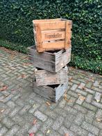 4 oude houten kratjes. Veiling kistjes? Zeef?, Ophalen, Minder dan 50 cm, Minder dan 50 cm, Zo goed als nieuw