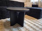 Ronde salontafel – massief hout – zwart – strak design, Ophalen, 100 tot 150 cm, Rond, 50 tot 100 cm