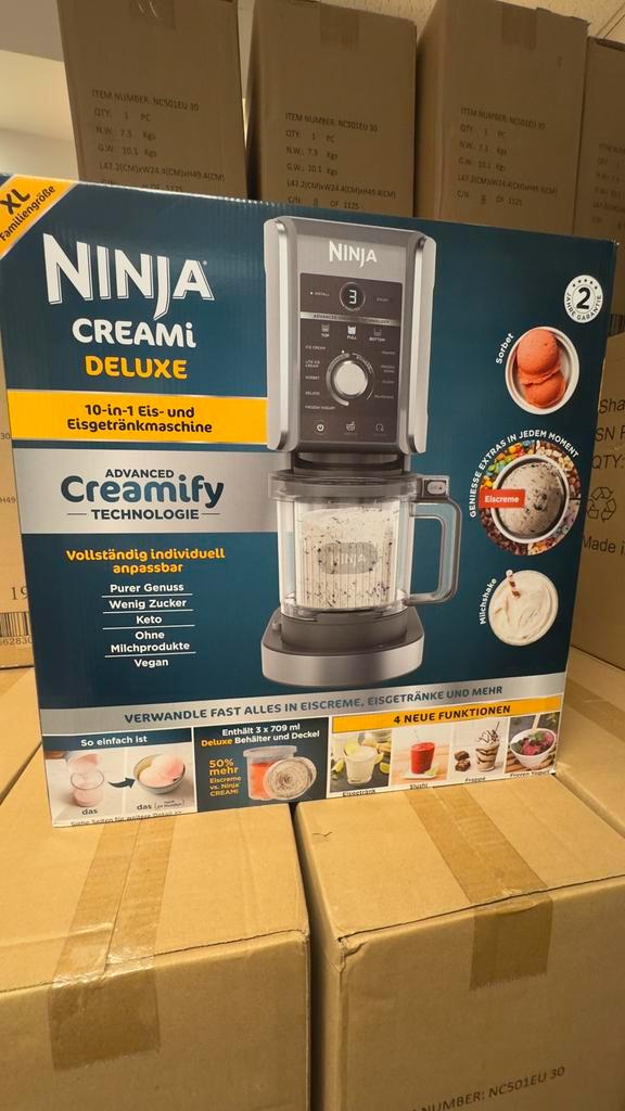 Ninja Creami NC501EU Deluxe (nieuw), Witgoed en Apparatuur, IJsmachines, Nieuw, Ophalen