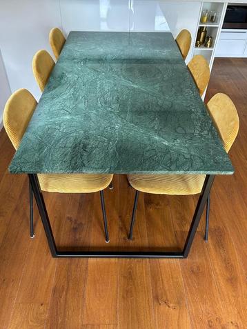 India groene marmeren eettafel – 180x90 cm – incl verpakking beschikbaar voor biedingen