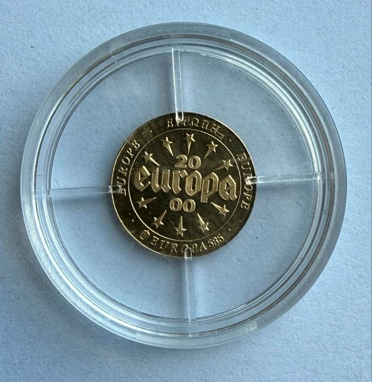 Duitsland Europa 2000 Gouden 14k Munt, Postzegels en Munten, Munten | Nederland, Losse munt, Euro's, Koningin Beatrix, Goud, Ophalen