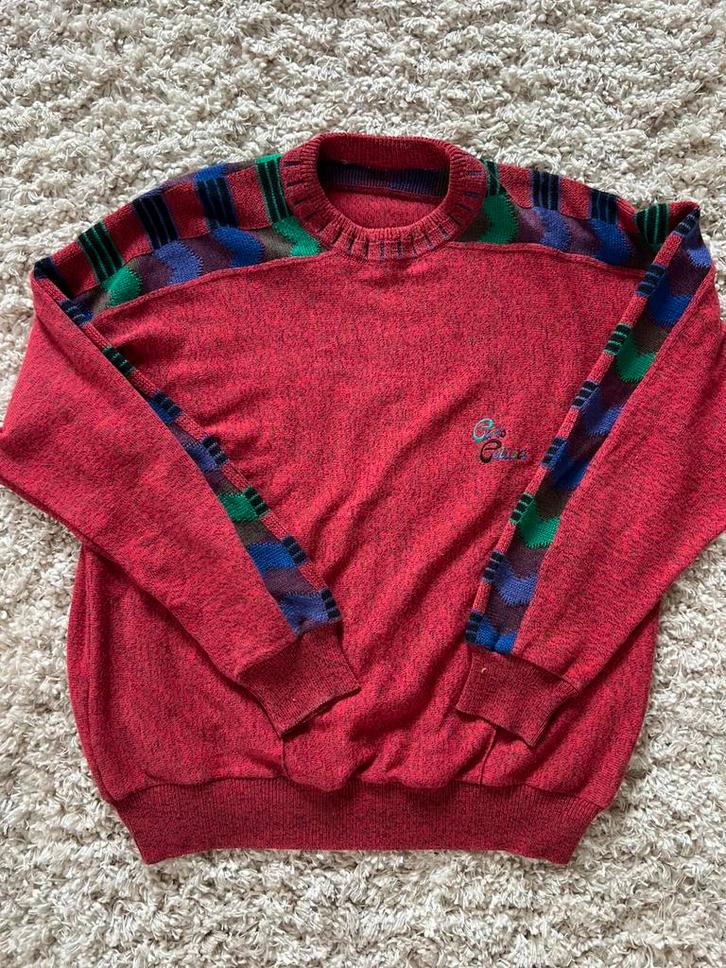Carlo Colucci Trui (Rood) – Vintage West Germany – Maat 54, Kleding | Heren, Truien en Vesten, Gedragen, Maat 52/54 (L), Rood