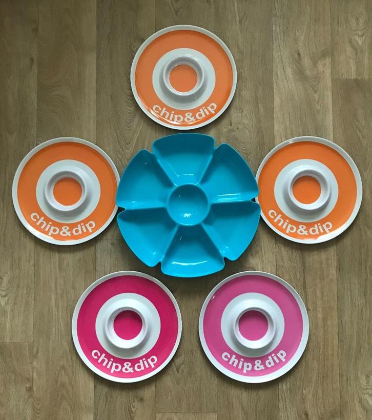 Feest - verjaardag - borrelen - serveerschaal - chip & dip, Huis en Inrichting, Keuken | Servies, Zo goed als nieuw, Schaal of Schalen