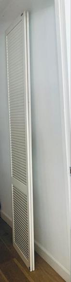 2 Zware witte houten louvredeuren, 80 tot 100 cm, Binnendeur, Ophalen of Verzenden, Zo goed als nieuw