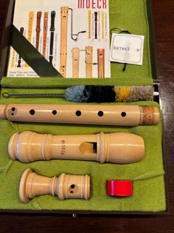 sopraanblokfluit driedelig in C van Moeck, Muziek en Instrumenten, Blaasinstrumenten | Blokfluiten, Zo goed als nieuw, Sopraan of Sopranino