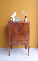 Antieke mahoniehouten kabinet, Engelse vintage kast, 50 tot 100 cm, 1 of 2 laden, 25 tot 50 cm, 100 tot 150 cm