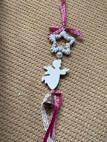 Nieuw decoratie hanger roze wit engel belletje beschikbaar voor biedingen