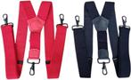 Duo Pack Bretels Zwart-Rood Met 3 stevige Karabijnhaken Voor, JVS bags, Overige kleuren, Nieuw, Riem of Ceintuur