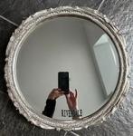Rond dienblad met spiegel en Zilveren Frame, Huis en Inrichting, Ophalen, Ovaal, Metaal
