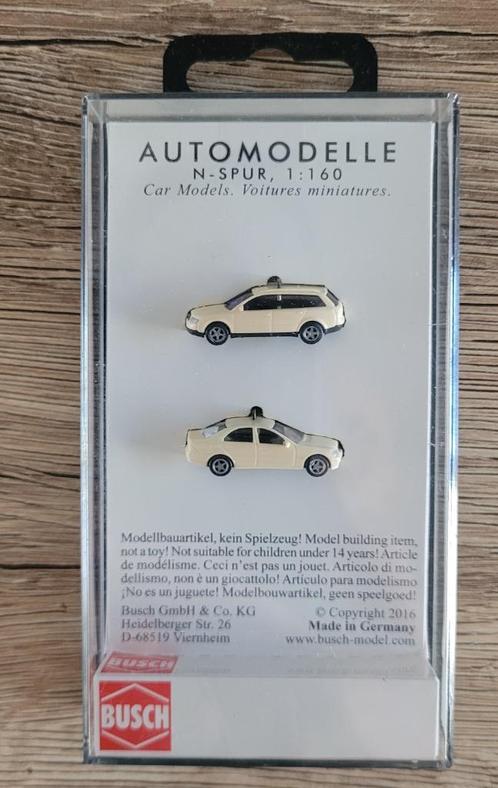 N-spoor auto's: Taxi Mercedes C-klasse en Taxi Audi A4 Avant, Hobby en Vrije tijd, Modeltreinen | N-Spoor, Nieuw, Overige typen