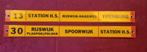 2 Emaille halte aanduidingen van HTM lijn13 en 30, Verzamelen, Ophalen of Verzenden, Gebruikt, Overige soorten, Overige typen