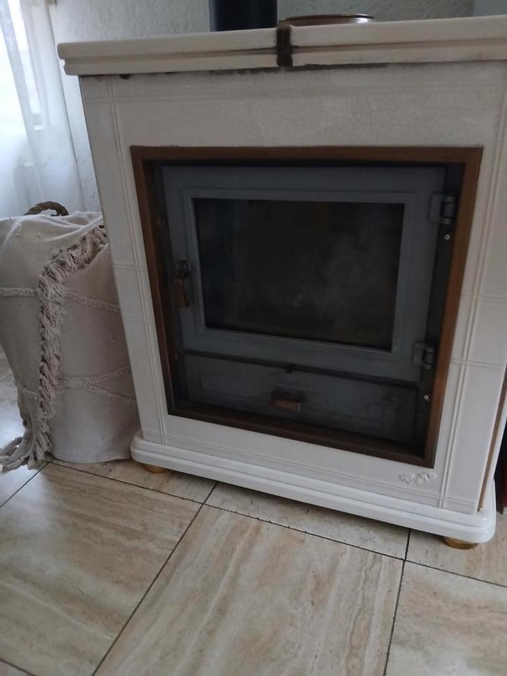 Keramische Houtkachel met Tegels - Extra Warmte, Huis en Inrichting, Kachels, Gebruikt, Vrijstaand, Houtkachel, Hout, Ophalen